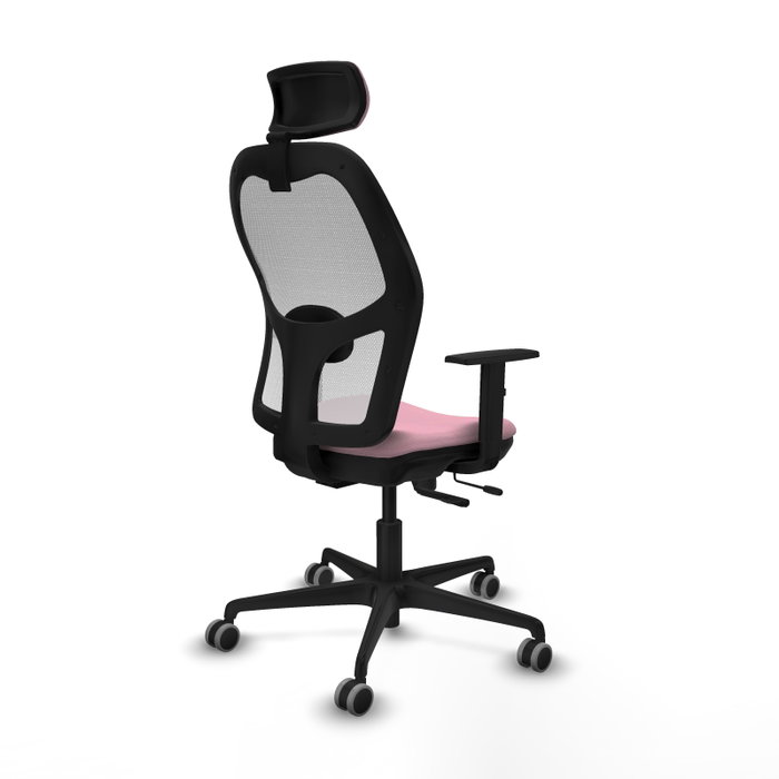 PIQUERAS Y CRESPO Silla de oficina Jorquera Rosa y Blanco con mecanismo Sincro/Traslack PIQUERAS Y CRESPO Silla de oficina Jorquera Rosa y Blanco con mecanismo Sincro/Traslack