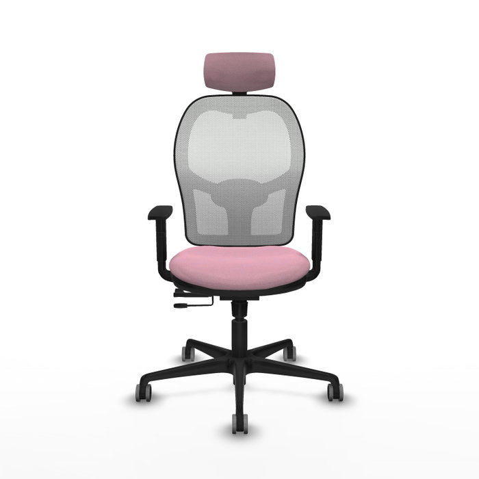 PIQUERAS Y CRESPO Silla de oficina Jorquera Rosa y Blanco con mecanismo Sincro/Traslack PIQUERAS Y CRESPO Silla de oficina Jorquera Rosa y Blanco con mecanismo Sincro/Traslack