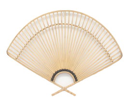 DKD Home Decor Decoración de Pared Bambú Abanico Natural Marrón Claro 69x51 cm