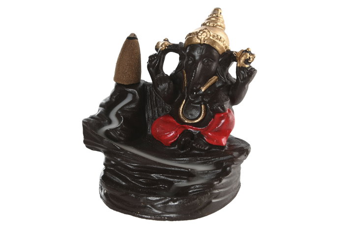 DKD Home Decor Soporte Incienso Set 20 Cerámica Ganesha Mandala