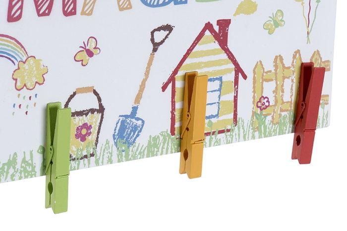 DKD Home Decor Portafotos MDF Animales Multicolor 80x21,5x2,2 cm