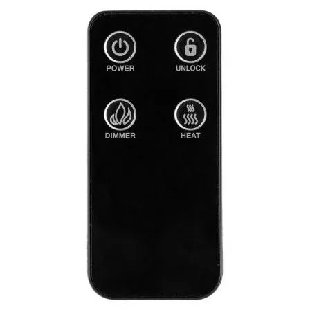 Orbegozo Chimenea Eléctrica CM 8000 1800W con Efecto Fuego Real, Frontal Cristal Templado y Control Táctil