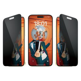 PanzerGlass Privacy para iPhone 15 Plus, Ultra-Wide Fit con EasyAligner