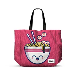 Oh My Pop Bolsa de Compra Tote Shopping FAN Horizontal Yaki Rosa 35x46x10cm Poliéster 16L