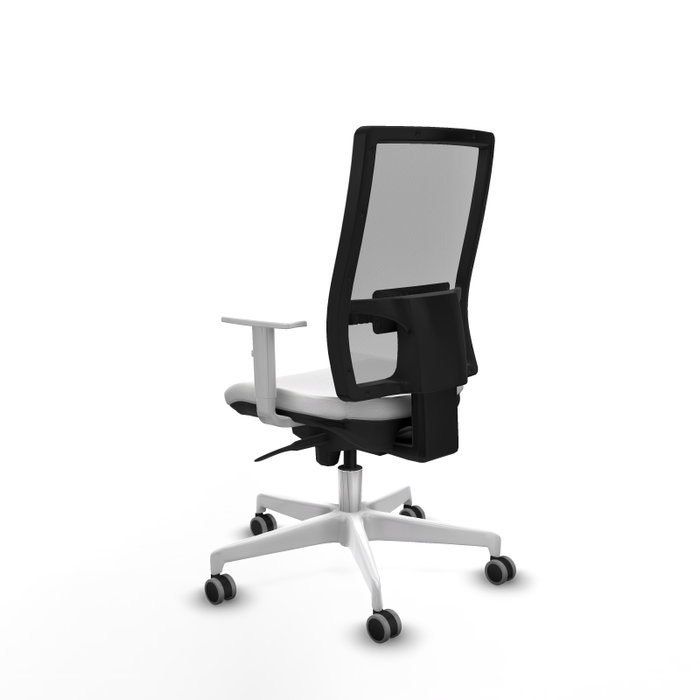 PIQUERAS Y CRESPO Silla de oficina Horna con mecanismo Sincro, Blanco y Gris