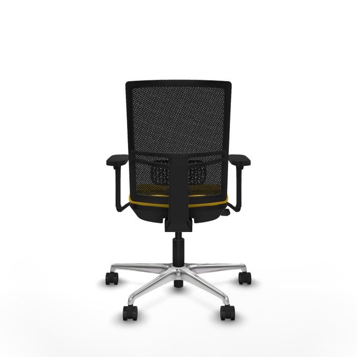 PIQUERAS Y CRESPO Silla de oficina Yunquera con mecanismo Sincro/Traslack, Amarillo y Negro