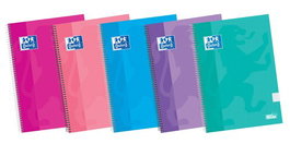 Bloc Oxford School Tapa Extra Fº 80H Cuadric.4X4 90G Surtido (Col. Tendencia) (Set de 5)