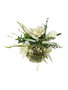 Obouquet Ramo De Flores Artificiales Clara Blanco Y Verde con Hortensia, Magnolia, Eucalipto y Protea | Elegante y Refinado para Cualquier Estancia