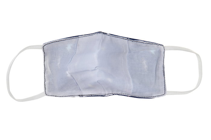 DKD Home Decor Mascarilla Infantil sin filtro 1 x 11 x 15 cm Algodon Poliester Azul Marino Rosa Multicolor (12 Unidades)