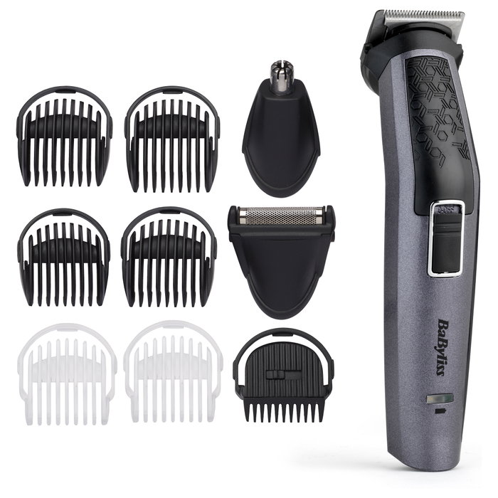 BaByliss Recortador de Barba MT727E 10 en 1 Carbon Titanium