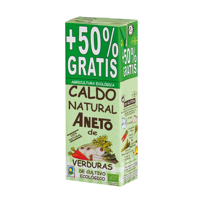 Aneto Caldo Natural Eco Verduras con 50% gratis 1,5 litros Aneto Caldo Natural Eco Verduras con 50% gratis 1,5 litros