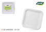 Algon Set 100 Platos Cartón Cuadrados L/Soja 23 cm (10 Unidades)