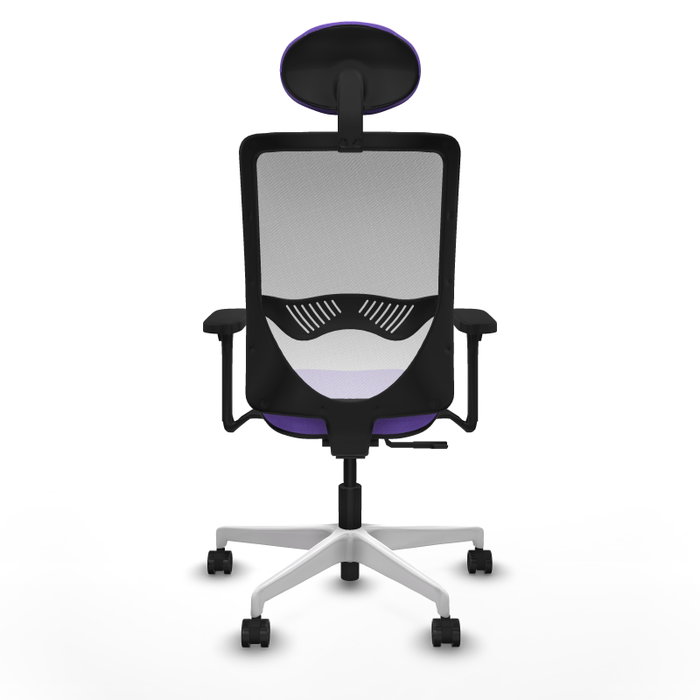 PIQUERAS Y CRESPO Silla de oficina Zulema Lila y Blanco con mecanismo Sincro PIQUERAS Y CRESPO Silla de oficina Zulema Lila y Blanco con mecanismo Sincro