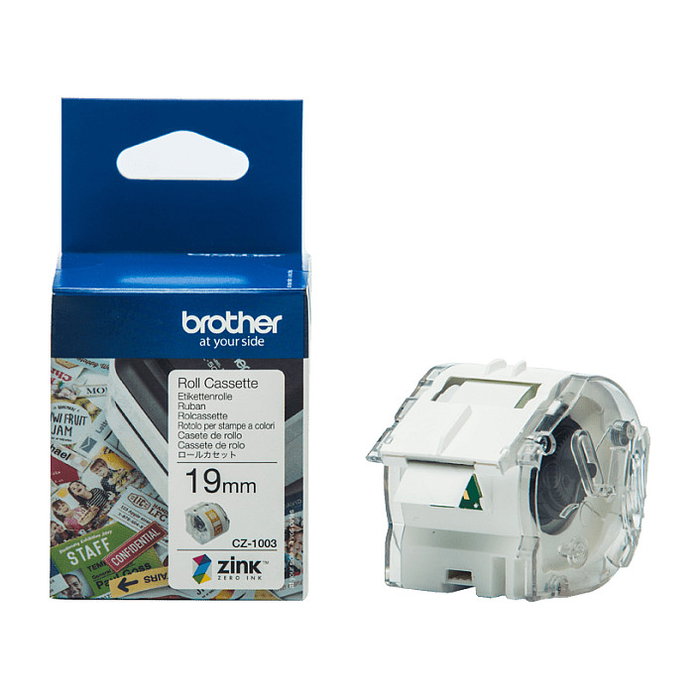 Brother CZ-1003 Rollo de Etiquetas Blanco 19mm x 5m