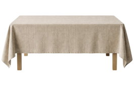 DKD Home Decor Mantel Antimanchas de Algodón Reciclado 135x250 cm Arena