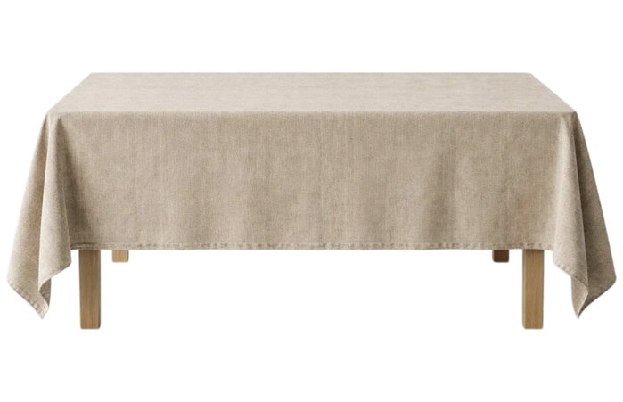 DKD Home Decor Mantel Antimanchas de Algodón Reciclado 135x250 cm Arena DKD Home Decor Mantel Antimanchas de Algodón Reciclado 135x250 cm Arena