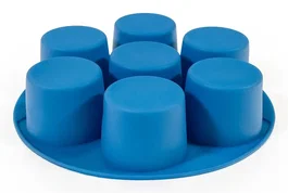 Muitomas Molde para Muffins de Silicona Azul para Air Fryer