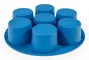 Muitomas Molde para Muffins de Silicona Azul para Air Fryer