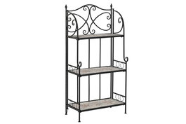 DKD Home Decor Estanteria Terraza Y Jardin Multicolor Negro 31.5 x 117 x 58 cm Forja Ceramica