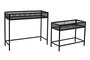DKD Home Decor Set de 2 Maceteros Metálicos Negros Carter 20