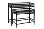 DKD Home Decor Set de 2 Maceteros Metálicos Negros Carter 20
