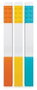 LEGO Blíster 4 subrayadores de gel Amarillo, Naranja, Azul