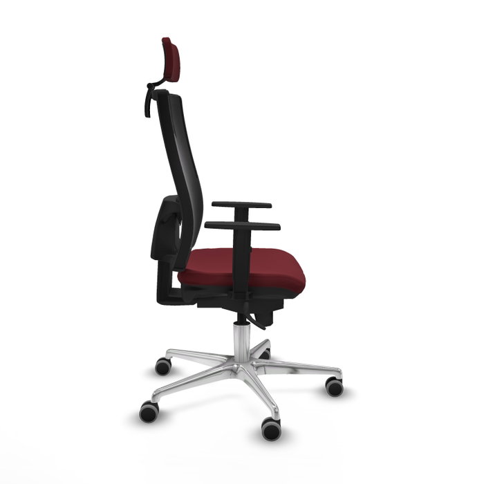 PIQUERAS Y CRESPO Silla de oficina Horna con mecanismo Sincro, Granate y Negro PIQUERAS Y CRESPO Silla de oficina Horna con mecanismo Sincro, Granate y Negro