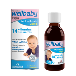 Wellbaby, 14 Vitamins & Minerales, Development Of Bones & Muscles, Vitaminas, 150 ml