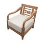 DKD Home Decor Sillón Balines Natural Beige Teca 75 x 85 x 70 cm con Cojín