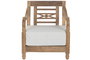 DKD Home Decor Sillón Balines Natural Beige Teca 75 x 85 x 70 cm con Cojín