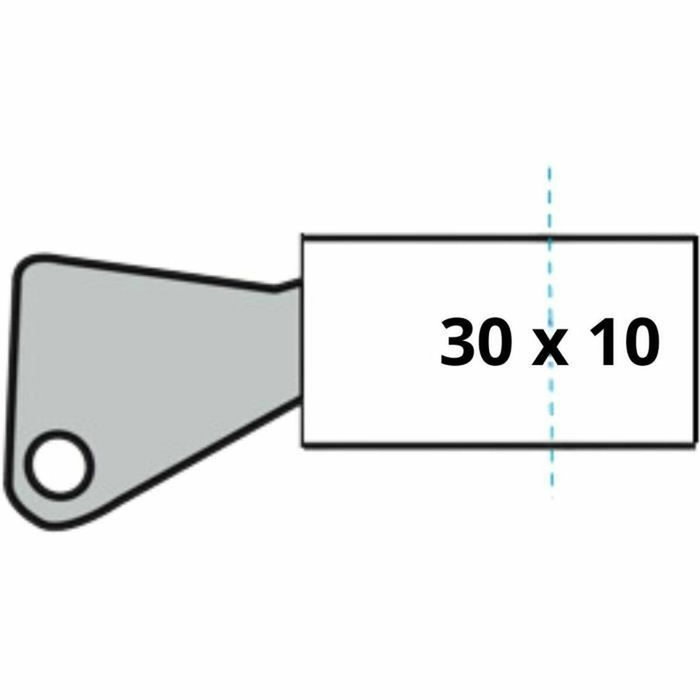 Yale Cerradura de medio cilindro para puerta de garaje, 6 pines, 4 llaves, 30 x 10 mm