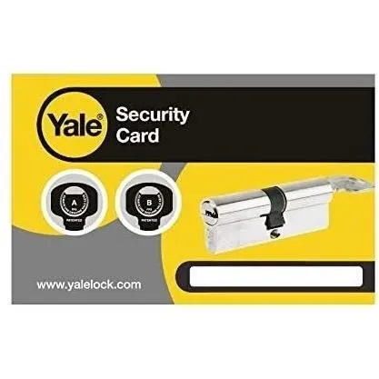 Yale Cerradura Medio Cilindro 30x10mm para Puerta de Garaje - 6 Pines, 4 Llaves