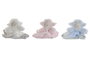 DKD Home Decor Doudou Baby Rosa Azul Poliester Dimensiones 30 x 8 x 30 cm (3 Unidades) para Bebés