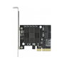 DeLOCK Tarjeta PCIe x4 de 5 Puertos SATA 3.0 Interna de 6 Gbit/s con Cables, Soporte Low Profile y Hot-Swap - Compatible Windows/Linux
