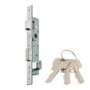MCM Cerradura de embutir 1 punto 1550-21 Inox con cilindro ovalado y 3 llaves