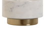 DKD Home Decor Mortero de Mármol y Latón Blanco y Dorado