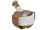 DKD Home Decor Mortero de Mármol y Latón Blanco y Dorado