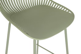 DKD Home Decor Taburete Shenglong Stripes Verde Menta