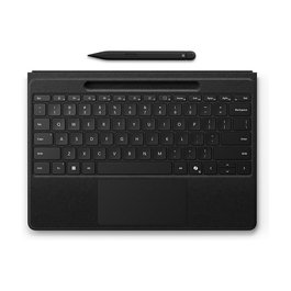 Microsoft Surface Pro Flex Keyboard con Slim Pen - Negro, Teclado Mecánico Inalámbrico Bluetooth, Alcántara, Compatible con Surface Pro 11th/10th/9th/8th, Inglés QWERTY