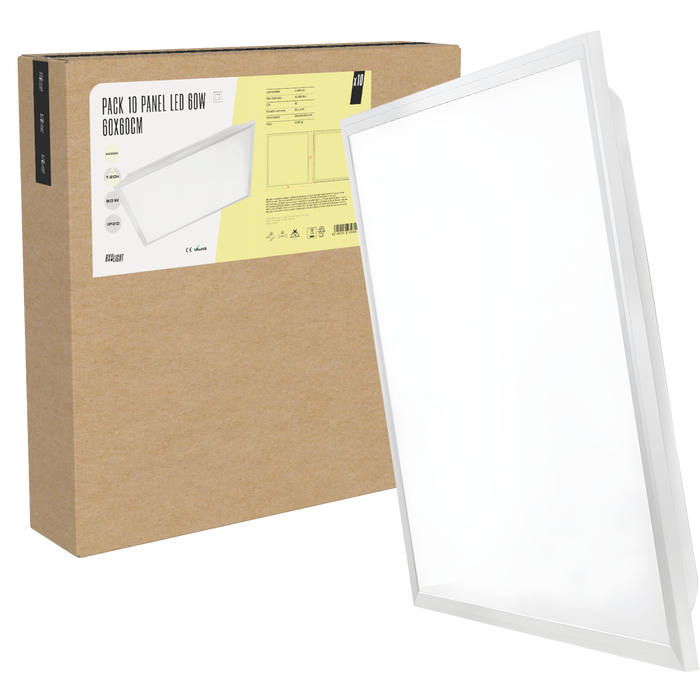 BX3 LIGHT Pack 10 Paneles LED Modulares 60x60 60W Blanco Natural BX3 LIGHT Pack 10 Paneles LED Modulares 60x60 60W Blanco Natural