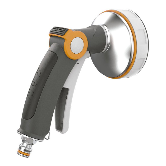 GF Pistola de Riego Multichorro XL Selector 5, Metal, 5 Patrones de Rociado, 20 l/min, 4 bar, con Regulador de Caudal y Palanca de Corte GF Pistola de Riego Multichorro XL Selector 5, Metal, 5 Patrones de Rociado, 20 l/min, 4 bar, con Regulador de Caudal y Palanca de Corte