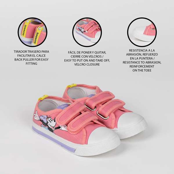 Cerdá Zapatilla Loneta Minnie T026 Talla 26 con Luces y Suela PVC Cerdá Zapatilla Loneta Minnie T026 Talla 26 con Luces y Suela PVC