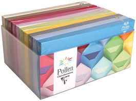 Sobre Clairefontaine 110X220 120G Expositor De 200 20X Turquesa 20X Azul Lavanda 20X Gris Acero 20X Amarillo 20X Verde Floral 20X Rosa Peladilla 20X Fucsia 20X Rojo Grosella 20X Kraft 20X Marfil