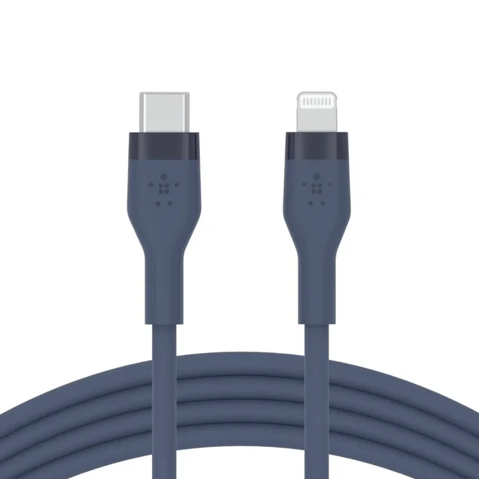 Belkin CAA009BT1MBL Cable USB-C a Lightning 1m Azul para Carga y Sincronización de iPhone/iPad