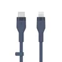 Belkin CAA009BT1MBL Cable USB-C a Lightning 1m Azul para Carga y Sincronización de iPhone/iPad