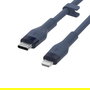 Belkin CAA009BT1MBL Cable USB-C a Lightning de silicona flexible de 1 metro para iPhone/iPad, color azul