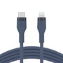 Belkin CAA009BT1MBL Cable USB-C a Lightning de silicona flexible de 1 metro para iPhone/iPad, color azul