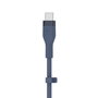Belkin CAA009BT1MBL Cable USB-C a Lightning de silicona flexible de 1 metro para iPhone/iPad, color azul