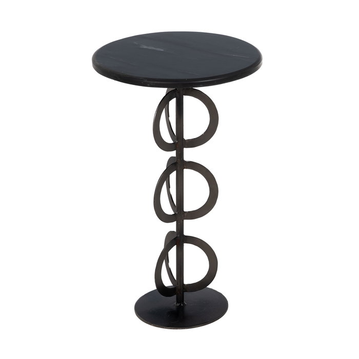 S/2 Mesa Auxiliar Blanco-Negro 38 X 38 X 63 cm