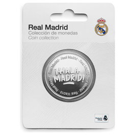 REAL MADRID Moneda Oficial Hala Madrid Coleccionista en Cápsula Acrílica - Acabado Níquel